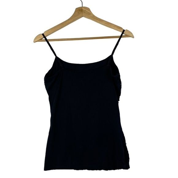 Ann Taylor Navy Blue Lace Front Fitted Cami Tank Top S - Picture 2 of 3